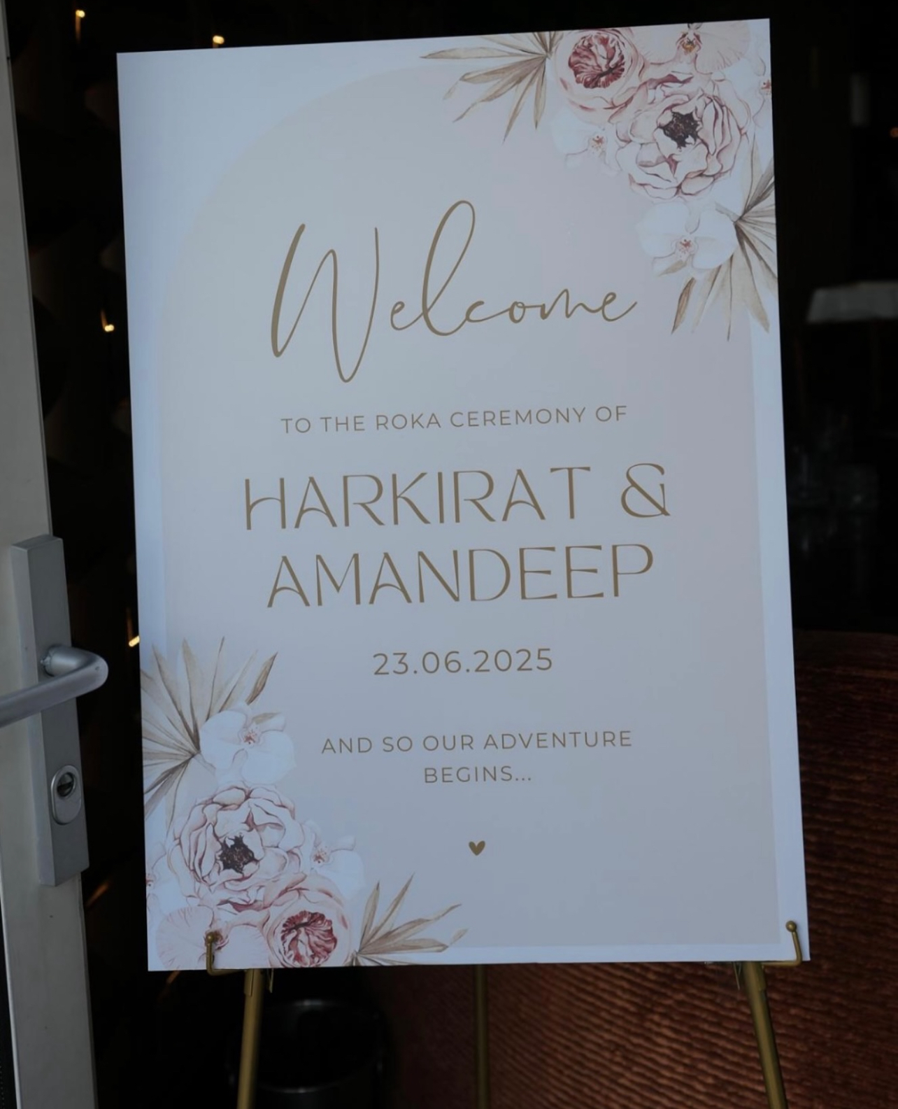 Welkomstbord (inclusief standaard)
