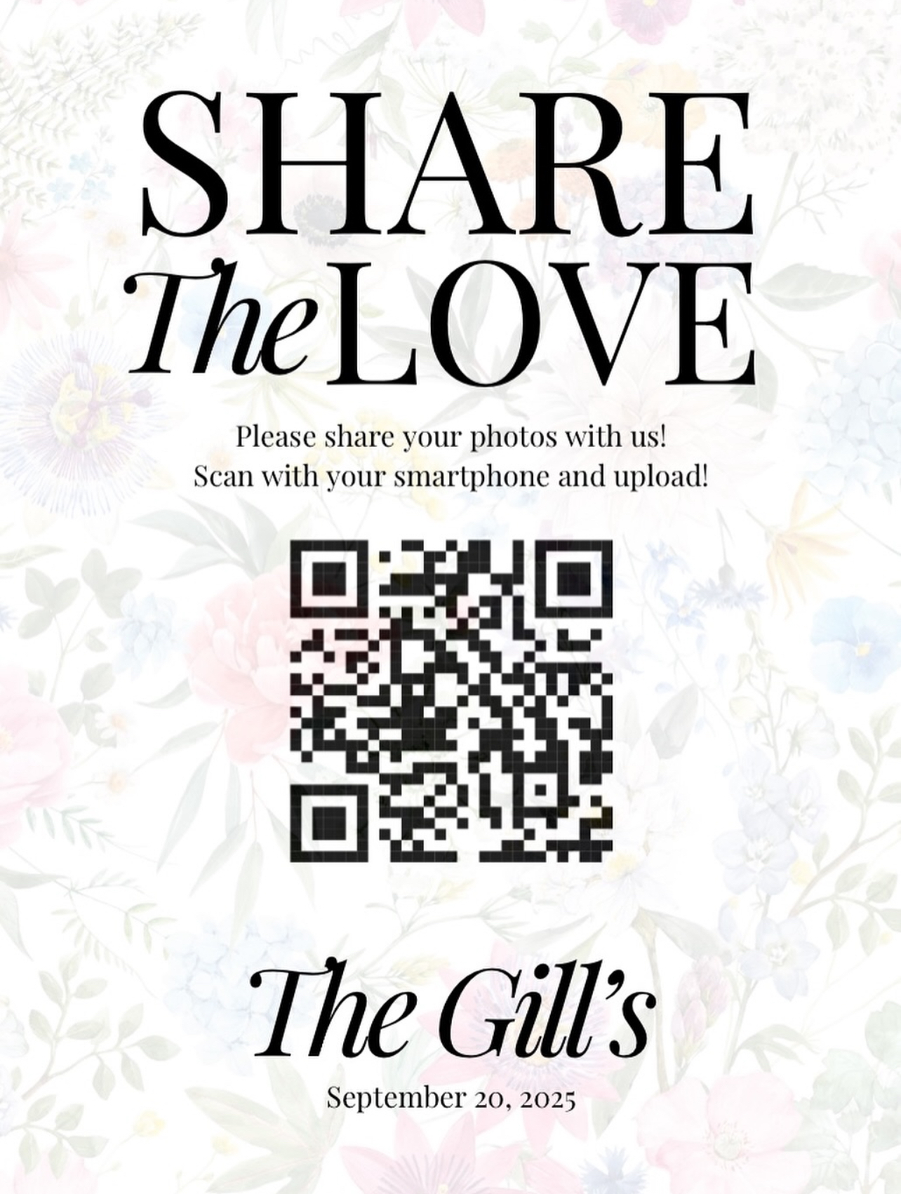 QR kaart voor een gezamenlijke album